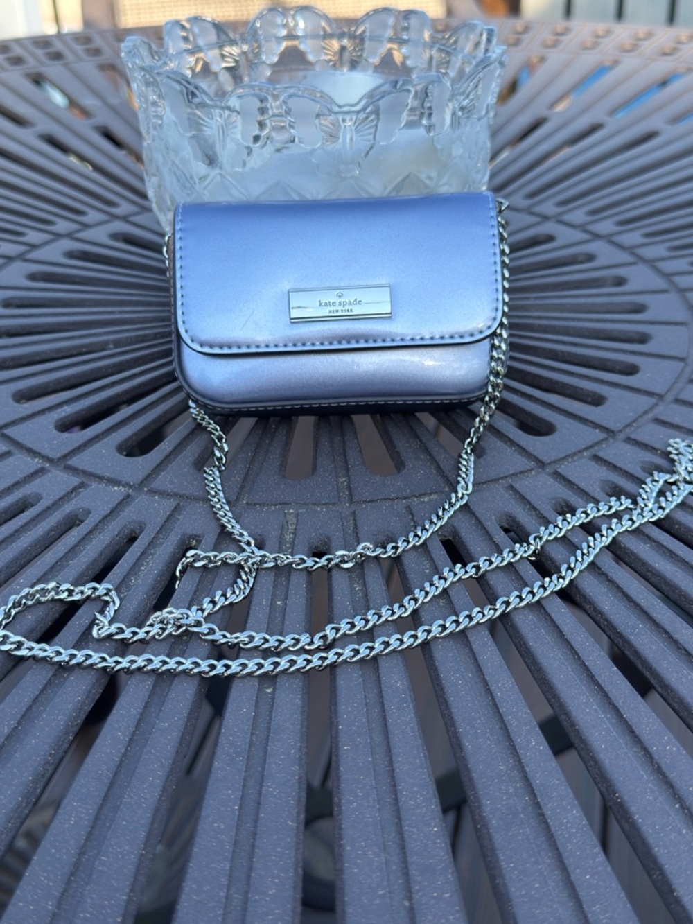 Kate Spade New York Kenzie Card Case Crossbody in a metallic finish, NWT - Picture 12 of 12